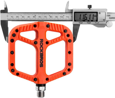 ROCKBROS Extra Large Mountain Bike Pedals Nylon Composite Bearing 9/16"-ORANGE - Gio's Outdoors -ROCKBROSUSA