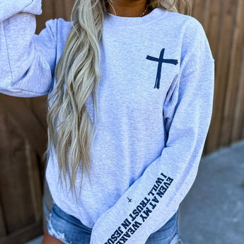 Trust In Jesus Graphic Crewneck - Gio's Outdoors