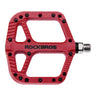 ROCKBROS Extra Large Mountain Bike Pedals Nylon Composite Bearing 9/16"(1 Pair)-RED - Gio's Outdoors -ROCKBROSUSA