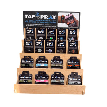 Tap To Pray - Premium High Capacity 4-Tier Wood Merchandiser - Gio's Outdoors