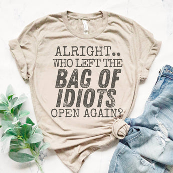 Funny Sarcastic Tee, Bag Of Idiots Tee, Sublimation shirt - Gio's Outdoors