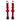 Hold Fast Cycling Tubeless Valve Stem 42mm (Pair) - Red