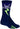 SockGuy Thunder Crew Socks - 6" Navy/Purple/Green Large/X-Large