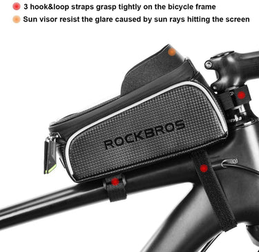ROCKBROS Waterproof Top Tube Bag 1.5L for Phones Under 6.5 Inches - Gio's Outdoors -ROCKBROSUSA