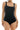 Double Layered Sleeveless Square Neck Bodysuit - Black - Gio's Outdoors