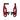 Box components Box Three V-Brakes Frt or Rr Red 108mm
