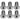 Better Bolts Titanium Water Bottle Cage Bolts10mm Silver 6/Count