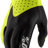 100% Itrack Gloves - Black/Fluo Yellow Medium
