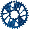 Wheels Manufacturing Direct Mount Chainring - 34t SRAM 3-Bolt Direct Mount 3mm Offset Compatible Hyperglide+ Chain Blue