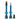 Tubolight Air Valve 50mm Blue Pair 