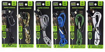 Charging Cable USB to USB-C with Carabiner 3 ft - Gio's Outdoors
