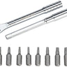 Prestacycle T-Handle Ratchet Deluxe 3-Way Ratchet T-Handle Tool Kit 12 Piece Bit Set