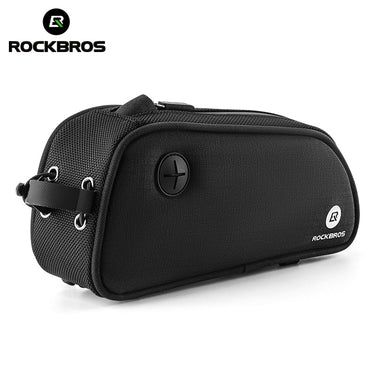 ROCKBROS Bicycle Top Tube Bag 1.3L Mountain Road Bike Frame Bag Reflective - Gio's Outdoors -ROCKBROSUSA