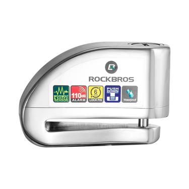 ROCKBROS Motorcycle Disc Lock Alarm Anti-theft 110db Waterproof Alloy Steel 6MM Electric device Scooter Helmet Bicycle Cable Lock - Gio's Outdoors -ROCKBROSUSA