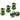 Reverse Chainring Bolt Set 8pc - Green
