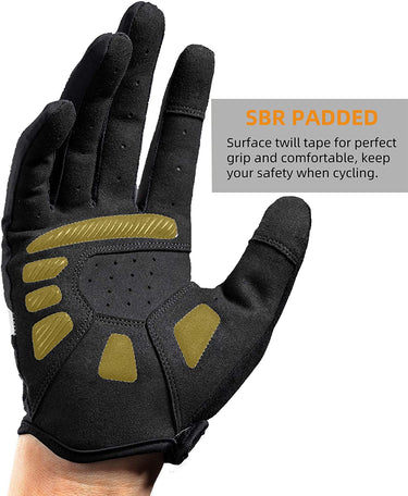 ROCKBROS Touch Screen Cycling Gloves - Anti-Slip, Breathable Full Finger - Gio's Outdoors -ROCKBROSUSA
