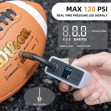 ROCKBROS AS1 Pro Mini Electric Air Pump with 120 PSI Power - Gio's Outdoors -ROCKBROSUSA
