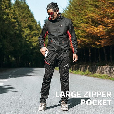 ROCKBROS Cycling Pants for Men Windproof Thermal Fleece Winter Athletic - Gio's Outdoors -ROCKBROSUSA