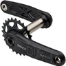 Samox Silver DJ-1 Crankset - 155mm 3-Bolt Direct Mount 25t Chainring 24mm Chromoly Spindle BLK