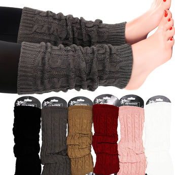 Cable Knitted Knee-High Leg Warmers - Gio's Outdoors