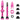 Wolf Tooth Components Tubeless Valve Stem Kit Clik Valve 44mm Pink