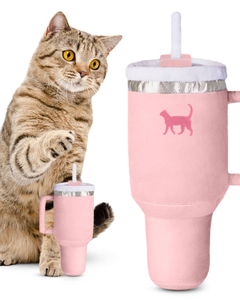 Kitty Cup Cat Tumbler Toy with Catnip & Crinkle Paper