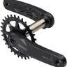 Samox Silver TM-1 Crankset - 155mm 3-Bolt Direct Mount 30t Chainring 24mm Chromoly Spindle BLK
