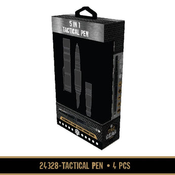 Tac Gear 5in1 Metal Tactical Pen Individually Boxed - Gio's Outdoors