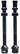 Stan's Tubeless Universal+ Valve Stems - Alloy Extra Tall Black Pair