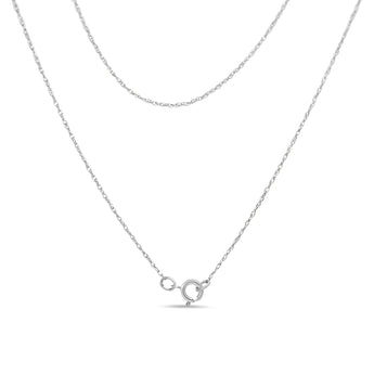 .925 Sterling Silver 1/4 Cttw Diamond Lock Pendant Necklace with Paperclip Chain (H-I Color, SI2-I1 Clarity)