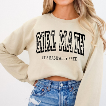 Girl Math - Funny Crewneck Sweatshirt  - Gio's Outdoors