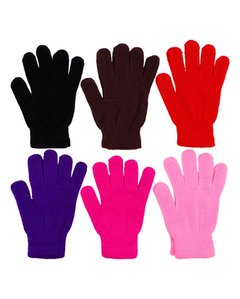 Women's Warm Vivid Ribbed Elastic Cuffed Gloves