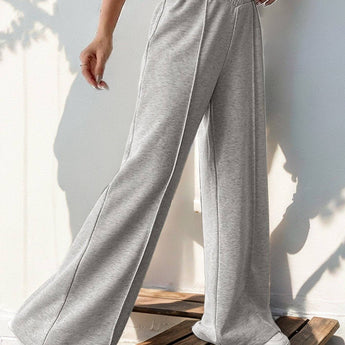 Casual Elastic V-shaped High-waisted Splicing Wide-leg Pants - Gio's Outdoors