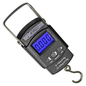 5 Core Fish Scale 110lb, Backlit LCD, Measuring Tape - Gio's Outdoors