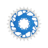 Burgtec 3mm Offset Thick Thin Chainring SRAM 8-Bolt 28T Blue