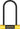 OnGuard BullDog Series U-Lock - 3.5 x 7" Keyed Black/Yellow Includes bracket