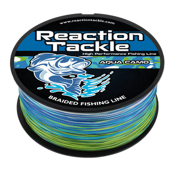 Reaction Tackle Braided Fishing Line - Aqua Camo - Gio's Outdoors