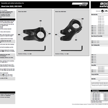 Ergotec Stem Bass 6+ (Ahead 28.6/31.8, 35mm ext, 0° | Black Sandblasted)