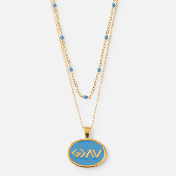 Blue Highs and Lows Necklace Set
