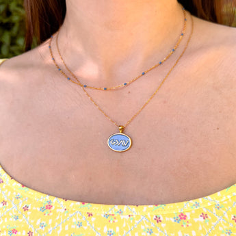 Blue Highs and Lows Necklace Set