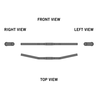 Ergotec Flat-BAR (25.4, GW600, GL190, GH0,12° | Black Sandblasted)