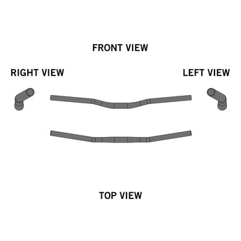 Ergotec - Low Riser Handlebar - 25.4 mm - Black Sandblasted