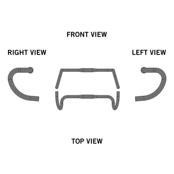 Ergotec Handlebar Randonneur (31.8, GW440mm/510mm, 0, 16° | Black Sandblasted)