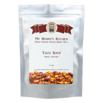 My Hunny's Kitchen Taco Soup Freeze Dried Single Serve Meal - Gio's Outdoors