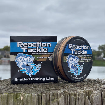 Reaction Tackle Braided Fishing Line - Green Camo - Gio's Outdoors