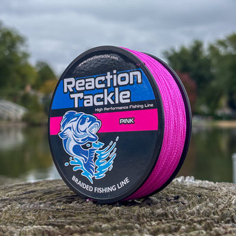 Reaction Tackle Braided Fishing Line - Pink - Gio's Outdoors