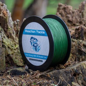 Reaction Tackle Braided Fishing Line - NO FADE Low-Vis Green - Gio's Outdoors