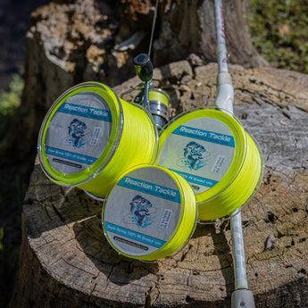 Reaction Tackle Braided Fishing Line - Hi-Vis Yellow - Gio's Outdoors