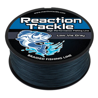 Reaction Tackle Braided Fishing Line - Low-Vis Gray - Gio's Outdoors