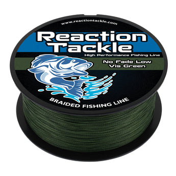 Reaction Tackle Braided Fishing Line - NO FADE Low-Vis Green - Gio's Outdoors